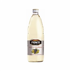 Уксус из белого вина 6% Понти 1 л пл/б 1/12 Италия - Уксусы, соусы бальзамные