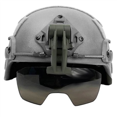 Откидные флип очки с кронштейном для тактического шлема (олива), №786
