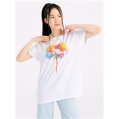футболка 1ЖДФК4513001; белый / Цветной одуванчик