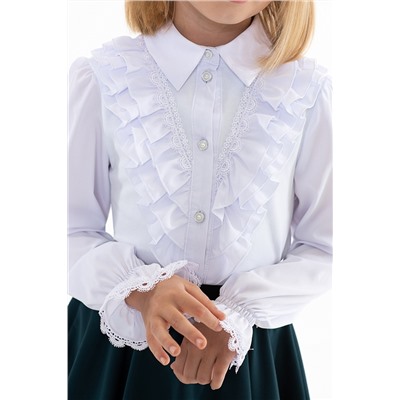 Белая школьная блуза, модель 06151