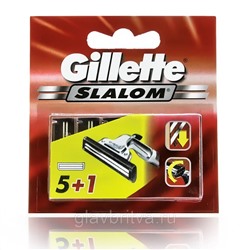 Кассета для станка для бритья Жиллетт SLALOM, 5+1 шт. (Старый дизайн)