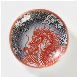 Тарелка фарфоровая «Огненный дракон», 700 мл, d=20.5 см