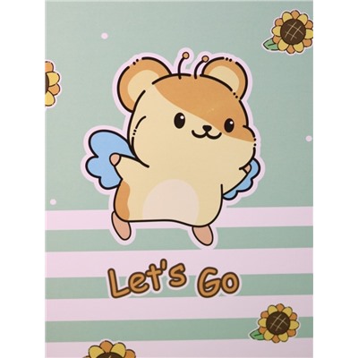 Зеркало "Let's go hamster", green