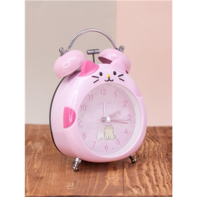 Часы-будильник "Cat", pink (14,2х9,8 см)