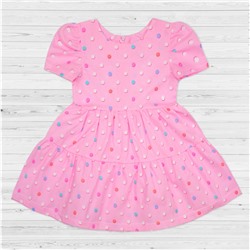 Платье 2281-187 розовый/горох