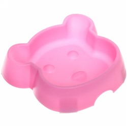 Миска пластиковая "Доги" 21,18,5*4,8см цвет розовый/700мл