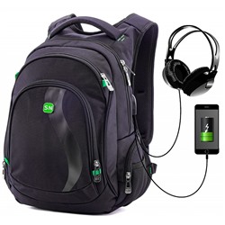 Рюкзак МАЛ SkyName 90-100 черный-зеленый