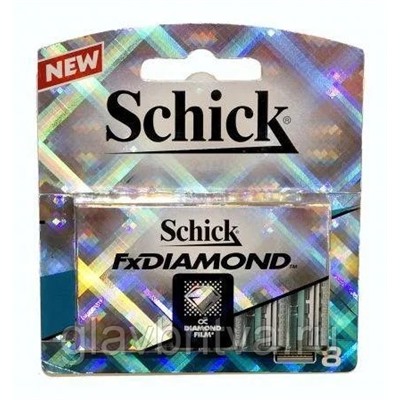Кассета для станка для бритья Schick FX Diamond, 8 шт.