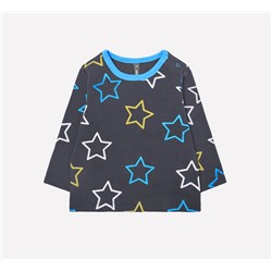 Джемпер для мальчика Crockid К 300728 голубые звезды на темно-сером