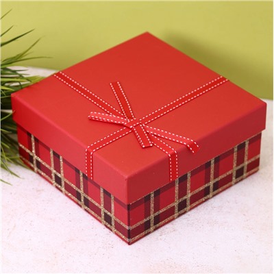 Набор подарочных коробок 3 в 1 «Red cell», 14*14*6.5-16*16*7.5-18*18*8.5
