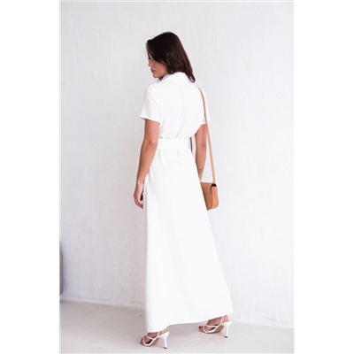 9796 Платье-рубашка удлинённое белое (остаток: 42)