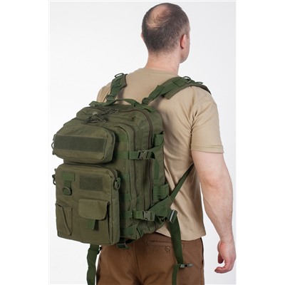 Походный рюкзак с подсумками (хаки-олива, 30 л), (CH-068) Полноценная тактическая модель 3-6в-1: удобный рюкзак,навесная сумка-планшет и поясная сумка.Все дополнительные комплектующие крепятся на стропах, №13