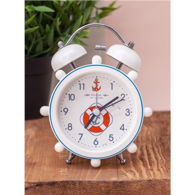Часы-будильник "Aboard Круг", white (14х11 см)