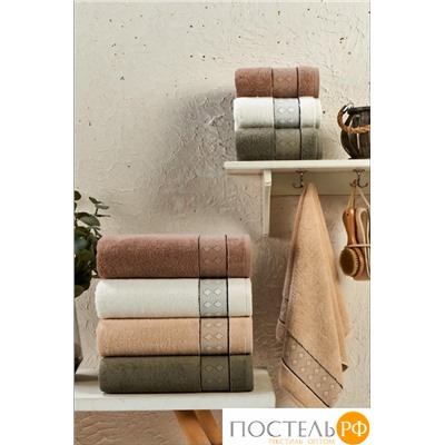 Набор полотенец Карвен "SIDE" Cotton (penye) 50*90 4шт. махра HS 1004