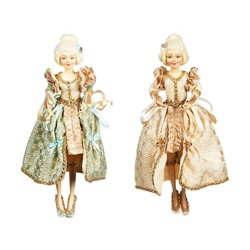 Коллекционная кукла под ёлку МАДЕМУАЗЕЛЬ КОРОЛЕВСКОЕ ОБАЯНИЕ, кремовая, полистоун, текстиль, 22 см, Goodwill