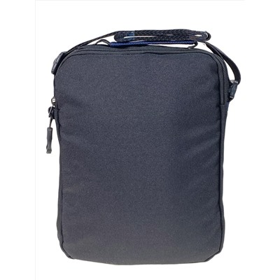 Мужская сумка из текстиля, цвет черный с синим
