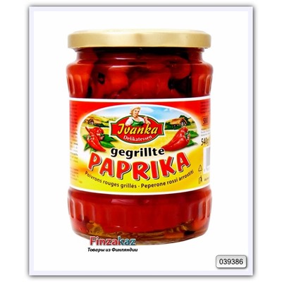 Обжареный красный перец в рассоле Grilled red paprika in brine 580 гр