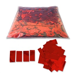 Конфетти металлизированное 10 х 20 мм (красное)