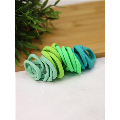 Набор резинок для волос "Rainbow", green, 50 шт. в наборе