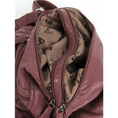 Сумка женская искусственная кожа Guecca-1663  (рюкзак change),  2отд,  темный розовый 261727