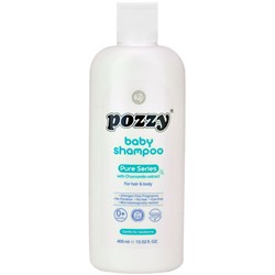 Шампунь для детей POZZY Baby Shampoo, с ромашкой, pH 5.5, гипоаллергенный, без спирта, без парабенов, не щиплет глаза (400 мл)