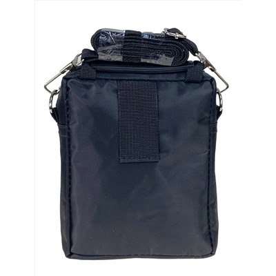 Спортивная поясная сумка из текстиля, цвет черный с синим