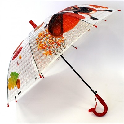 Зонт детский полуавтомат Прозрачный 3D Белка