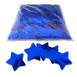 Конфетти металлизированное звезды (синее)