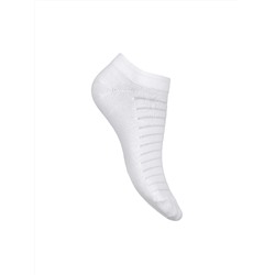 Носки укороченные «Узор полоска» белый