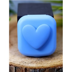 Контейнер для линз «Heart paint», blue
