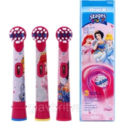Насадка для электрической зубной щетки Oral-B BRAUN Kids Stages(Принцессы/Снежная принцесса) д/девочек, 3 шт.