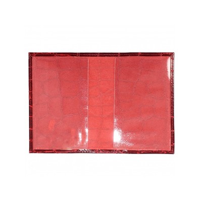 Обложка для паспорта Croco-П-400 натуральная кожа красный скат (74)  206886