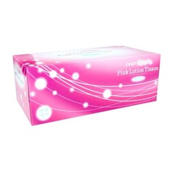 "Kami Shodji" "ELLEMOI" "Pink" Бумажные розовые двухслойные салфетки с коэнзимом Q10 180шт (1 пачка)