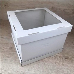 Коробка для торта с окошком 24х24х20 см