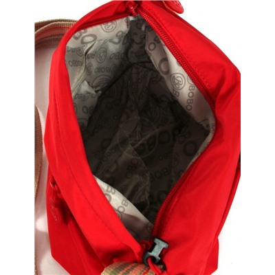 Сумка женская текстиль BoBo-5020-3,  1отд,  плечевой ремень,  красный 261942