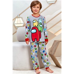 Пижама с брюками Juno AW21BJ631 Sleepwear Boys серый меланж амонг НАТАЛИ #899161