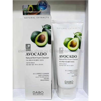 Пенка для умывания Dabo AVOCADO Natural Rich Foam Cleanser 180ml (125)