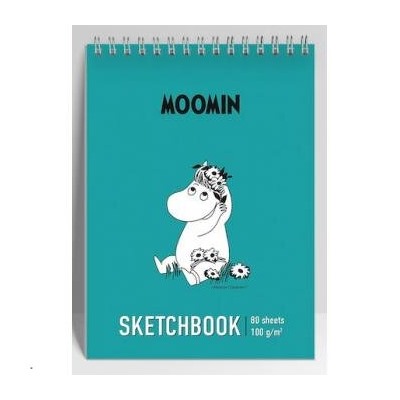 КС-Скетбук А5+ 80л твердая обложка на спирали "Moomin" бумага 100г MOM15 Academy style {Россия}