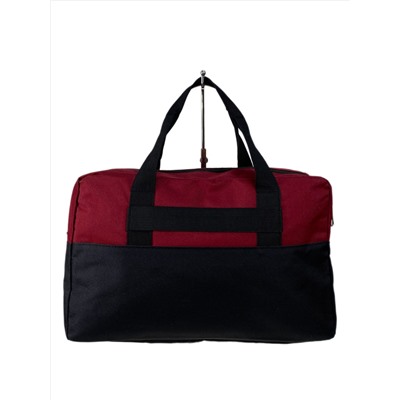 Дорожная сумка из текстиля цвет бордовый с черным
