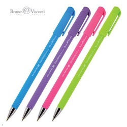 КС-Ручка шариковая 0.5 мм "SlimWrite.SPECIAL" синяя (4 цвета корпуса) 20-0007 Bruno Visconti {Китай}