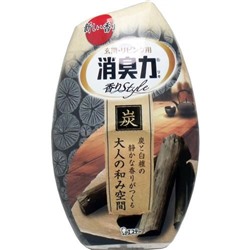 JP/ Syousyuriki Aroma Style Charcoal & Sandalwood Aroma Дезодорант для помещений Древесный уголь и Сандал, 400мл