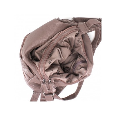 Сумка женская искусственная кожа Guecca-1663  (рюкзак change),  2отд,  тем.беж 236028