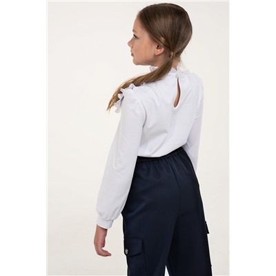 Белая школьная блуза, модель 06178