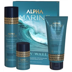 AMN/N1 Набор для мужчин  New Wave ALPHA MARINE (шампунь 250 + гель для душа 200+ антиперспирант дез-т 50)
