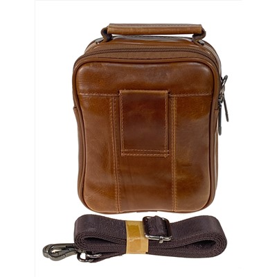 Мужская сумка из натуральной кожи, цвет коричневый