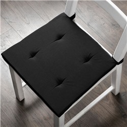 Комплект подушек для стула «Билли», размер 37х42 см, цвет чёрный