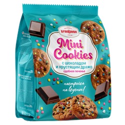 Печенье Mini Cookies с шоколадом и хрустящим драже 200г/Брянконфи