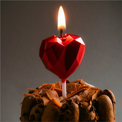 FNtastic Свеча для торта, сердечки, звездочки, 11 см, 4 цвета, парафин