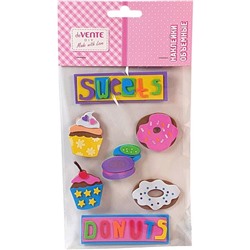 Наклейки декоративные объемные 11*18см "Sweet donuts" из фоамирана 8002011