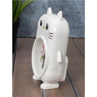Часы-будильник «Smart cat», white (14,5х10,5 см)